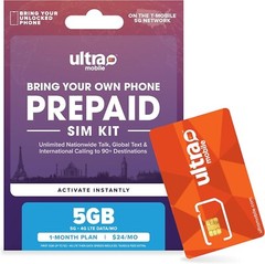 $15/mo. Ultra Mobile Prepaid Phone Plan with Unlimited Talk, Text and 250MB…