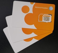 LOT 100 NEW AT&T 5G & 4G TRIPLE SIM CARD «3 IN 1» PREPAID OR POSTPAID.
