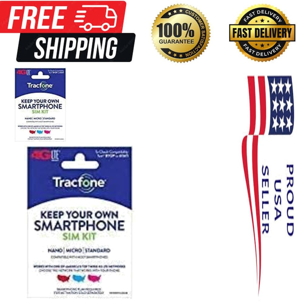 Tracfone Keep Your Own Phone SIM Pack – Compatible with AT&T, T-Mobile, Verizon