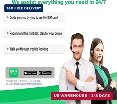 EIOTCLUB SIM Card for Security Cameras, 5G/4G LTE No Contract Data Plan, USA Cov