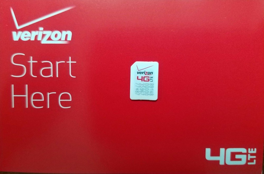 NEW VERIZON NANO 4FF SIM• CDMA 4GLTE • NEW OEM • Prepaid/Contract (L)