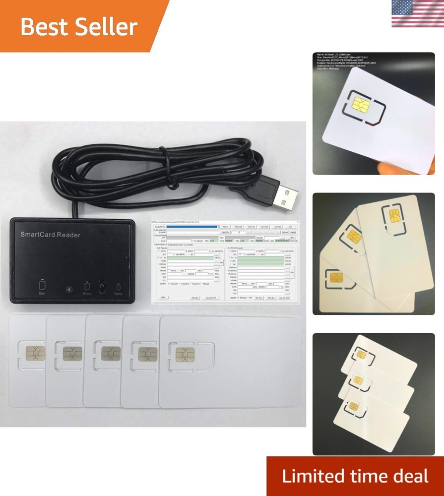 Complete 4G LTE Card Writer Kit – 5 Blank USIM Cards & Tools for Professionals