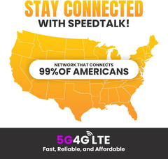 Speedtalk 24GB Data SIM Card – 360 Days | Prepaid 5G/4G LTE for USA | Data-Only