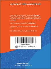 Tello Prepaid SIM Card Kit – Affordable Mobile Plans + Global Calling Options