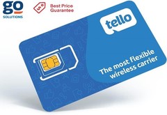 Tello Mobile Bring Your Own Phone 3 in 1 GSM SIM Card Kit 4G 5G Cover G1N
