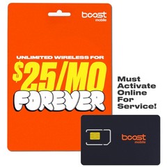 Boost Mobile SIM Kit | $25/mo Forever Unlimited Plan with Auto-Pay |…