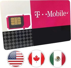 10GB Prepaid SIM Card for USA with 5GB in Canada/Mexico – Unlimited Talk/Text