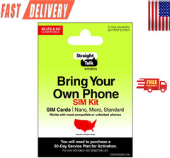 Straight Talk Keep Your Own Phone SIM Kit, No Airtime – Prepaid