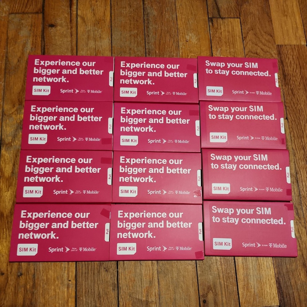 12 PACK Sprint / T-Mobile SIM Kit – Nano
