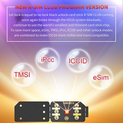 R-SIM18 CLUB All System 5G Version IOS16 Unlock Card Sticker For Phone14 13 12