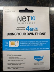 Net10 Wireless Bring Your Own Phone Activation Kit – NEW