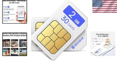 Nationwide 4G LTE SIM Card for Security Cameras Mobile Hotspots 2GB/30Days