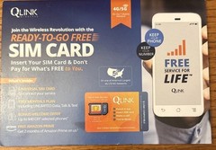 QLink Wireless Ready-To-Go-Free SIM Card – NEW Lot Of 5