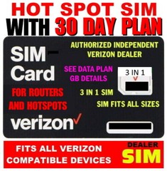 VERIZON SIM WITH $60 DATA PLAN FOR JETPACKS AND ROUTERS 🔥 25 GB 4G/5G DATA 🔥