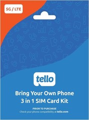 Tello Prepaid SIM Card Kit – Affordable Mobile Plans + Global Calling Options