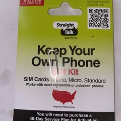 Bring Your Phone Pin To Straight Talk Nano SIM Cdma Bring Your Own Phone Kit New