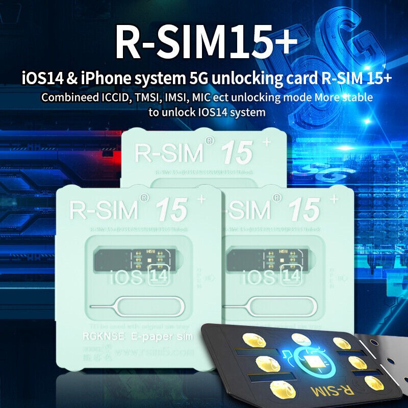 Upgrade RSIM-15+ Nano Unlock Card for iPhone 13Pro 12 Pro Max X XS Max8 iOS15 UE