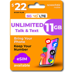 Speedtalk Mobile Sim Card Kit – Unlimited Data Talk Text 11 Gb Of Full Speed 5G