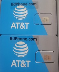 AT&T Network physical SIM Card, SIM only – no plan value.