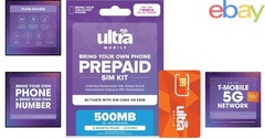 Prepaid Phone Plan, Unlimited Talk & Text with 500MB 5G Data for 3