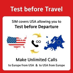 SIM Card: 13GB Data + Unlimited Local Calls in 38 Countries for 28 Days