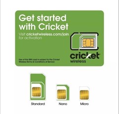 New Cricket Wireless Universal sim card , Nano, fits all phones