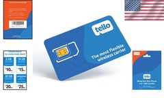 Tello Prepaid SIM Card Kit – Affordable Mobile Plans + Global Calling Options