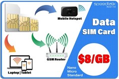 SpeedTalk Hotspot WiFi MiFi Internet 5G 4G LTE Data SIM Card 1GB (US) | Roaming
