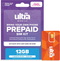 $29/Mo. Prepaid Phone Plan with Unlimited Talk, Text, & 12GB of 5G • 4G LTE Dat