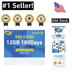 High-Speed 4G SIM Card – 12GB Data for Security Cameras & Routers, Pre-Cut Sizes