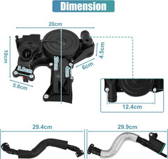 PCV Valve Engine Crankcase Vent Oil Separator Breather Hose Exhaust Pipe Kit 06H