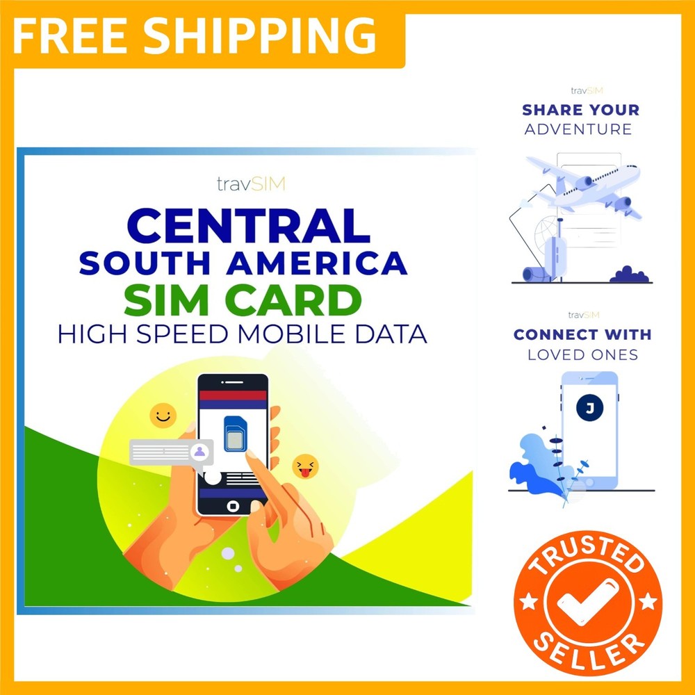 Central South America SIM Card for Valid 30 Days | 6GB Mobile Data | Colombia…