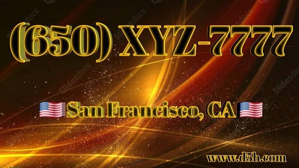650 Easy Vanity Phone Number (650) XYZ-7777 LUCKY NUMBERS