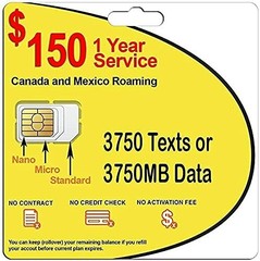 SpeedTalk GSM SIM Card Rollover 3750 Text OR Data 5G 4G LTE GPS Trackers 1 Year