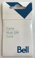 New Bell Canada Sim Card 3in1 Multi triple cut 3G 4G LTE Postpaid Prepaid