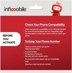 $12.6/Month | Infimobile Prepaid Unlimited Plan: 6 Months | 10GB High-Speed Data