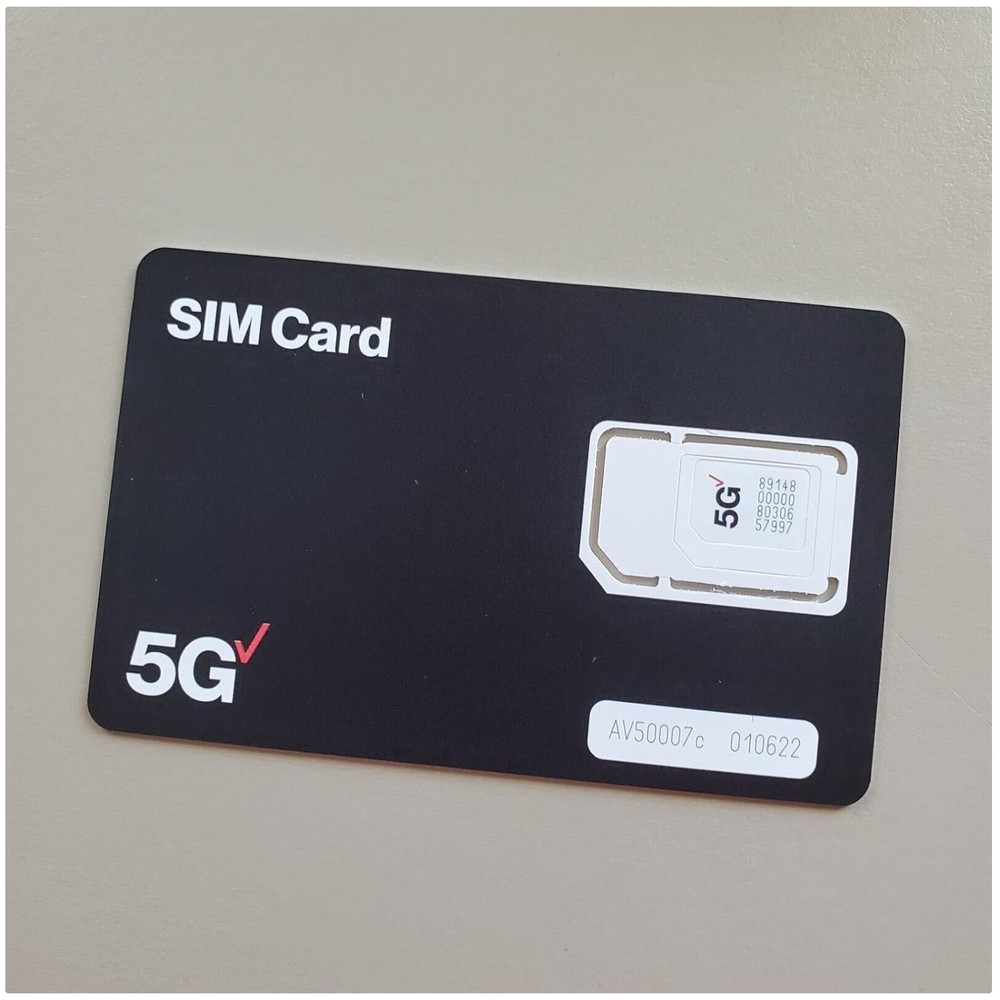 Lot of 10 Verizon 5G & 4G LTE SIM Cards with Simkey