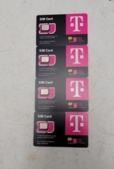 Lot of 4 T-Mobile SIM Cards Expiring 9/9/2024 – R15