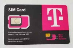 TMobile 3in1 NANO Sim Card 4G 5G LTE. REPLACEMENT SIM. T-Mobile IPHONE SIM