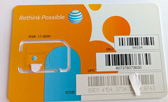 AT&T OEM Triple Cut SIM Card 6453A 3FF Micro 4G LTE NEW Unactivated Tracked SHIP