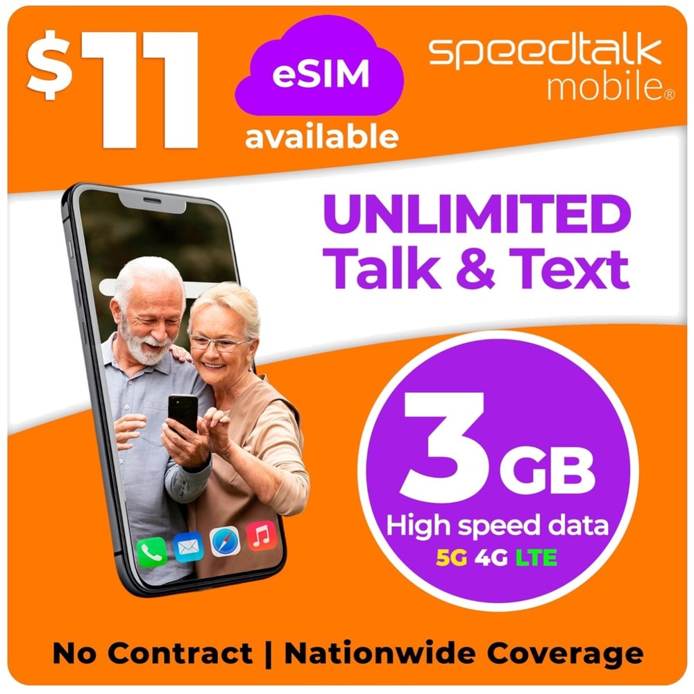 $15 Monthly Plan – Prepaid Unlimited Talk & Text + 6GB Data//