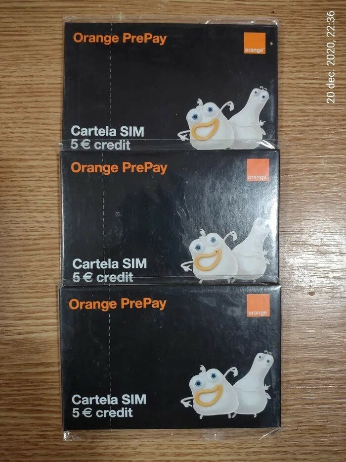 Orange Romania Prepaid SIM Card 4G with 5 Euro Credit – Worldwide Roaming – NEW