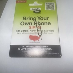 Bring Your Own Phone To Straight Talk Nano SIM Card Activation Kit Green
