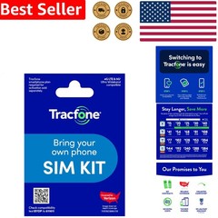4G LTE 5G SIM Card Kit Tracfone Prepaid Bring Your Own Phone Nationwide Coverage