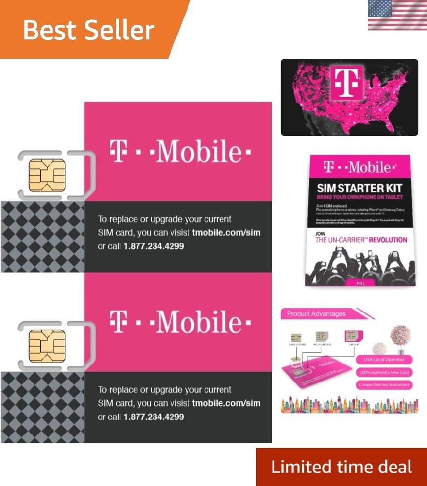 Flexible 3-in-1 SIM Card Kit – 2 Pack for Unlimited Mobile Freedom, 4G LTE Ready