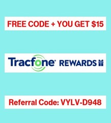 $$ FREE Tracfone Code ( VYLV-D948 ) + You Get $15 Rewards $$