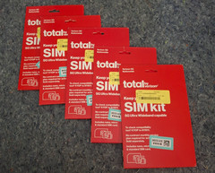 Total Wireless by Verizon SIM Card Kit KYOP BYOP Micro Nano Standard 5-Pack Lot