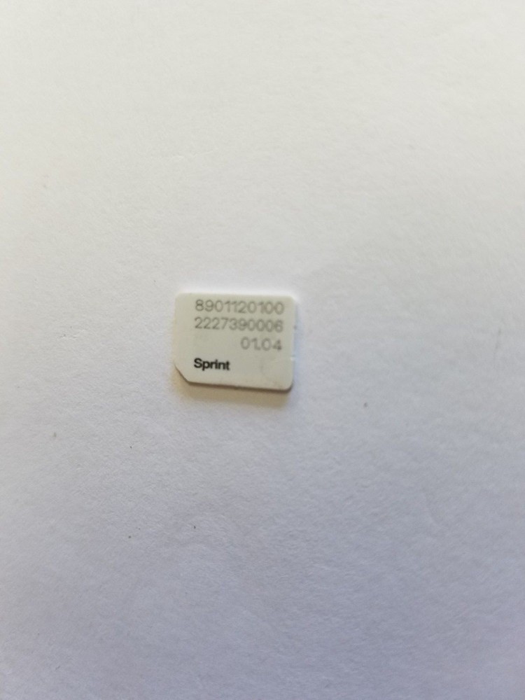 Sprint Boost Mobile Nano Sim Card ICCID 01.04 Samsung Galaxy J320P Simcard J3 P