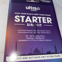 Ultra Mobile Micro/Regular SIM card for Unlocked Cell Phones Starter Christmas