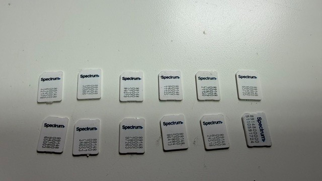 LOT OF 10 SPETRUM Nano SIM CARD works great for reactivation FREE SHIPPING